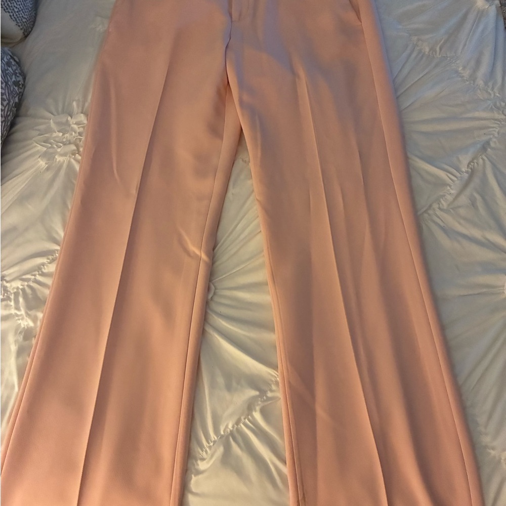 Banana Republic Women's Wide-Leg Peach Dress Pants